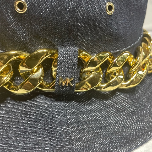 Michael Kors Embellished Denim Bucket Hat. - Picture 7 of 8